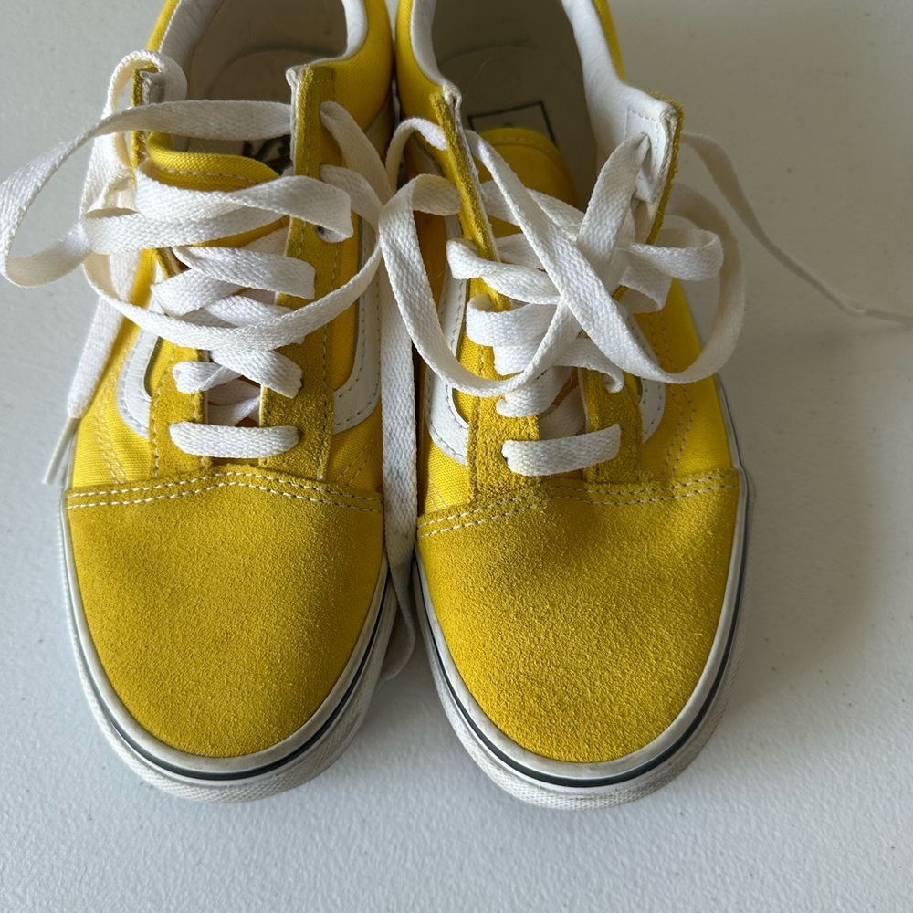 Vans Yellow Sneakers with White Laces